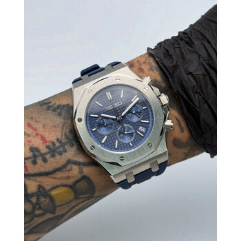 Custom Seiko Mod • Blue AP Quartz Chronograph • 42mm 